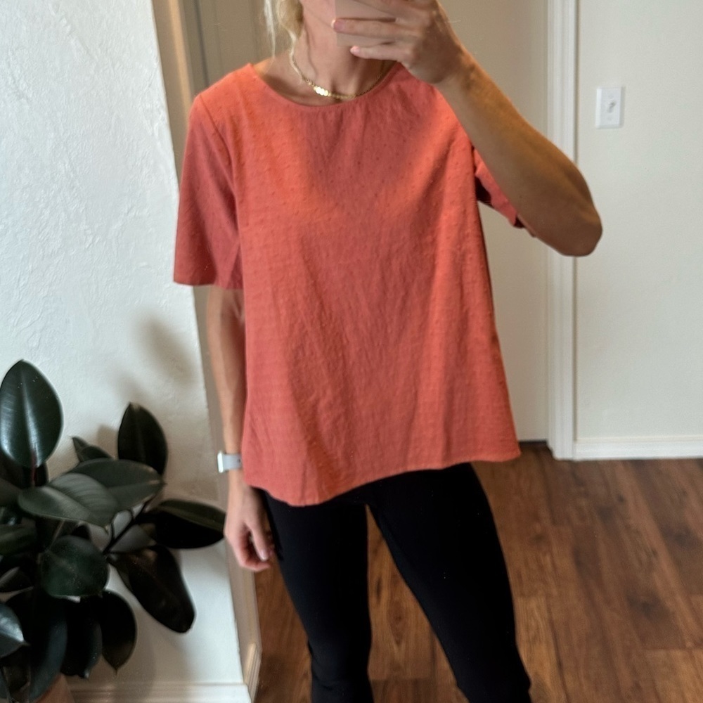 🌟SALE🌟 roolee salmon polka dot short sleeve​​​​​​